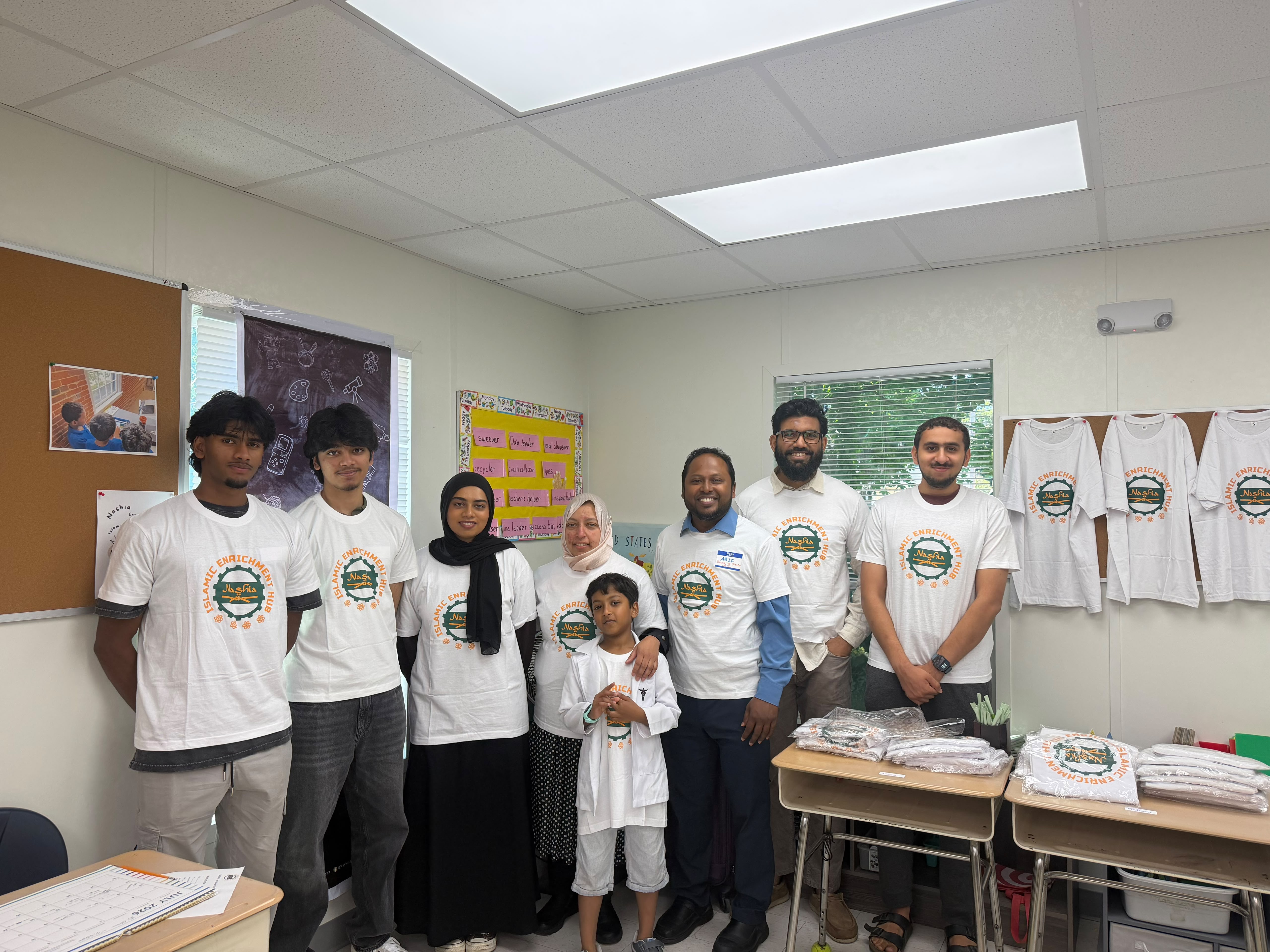 Nashia team in matching t-shirts