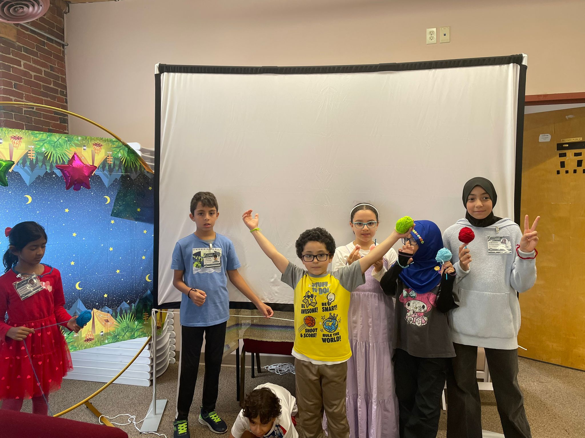 Happy students posing together at Nashia